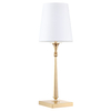 Biurkowa lampa eklektyczna Austin T01227AU-WH Cosmolight metal tkanina złota biała
