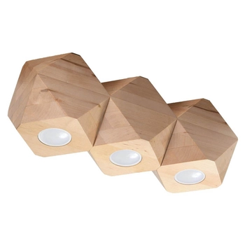 Drewniana lampa sufitowa SL.1010 geometryczna do salonu