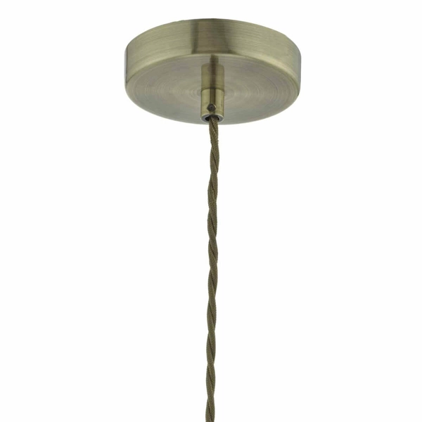 Lampa wisząca retro Curtis CUR0175 mosiądz przezroczysty