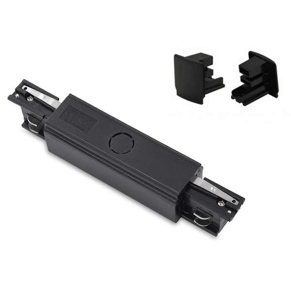 Zasilacz środkowy z zaślepkami TRACK AZ2977 do trójfazowych szyn czarny