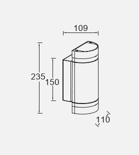Lampa zewnętrzna FOCUS 5604011118 ścienna tuba elewacyjna IP44 szara