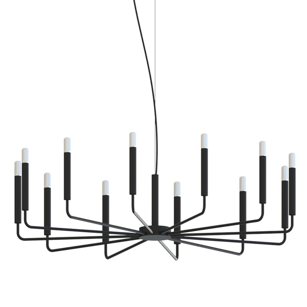 Loftowa lampa wisząca Orto 11464 nad wyspę metalowa czarna