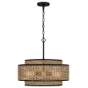 Ekologiczna lampa wisząca Teton QZ-TETON-5P-MBK naturalna lina