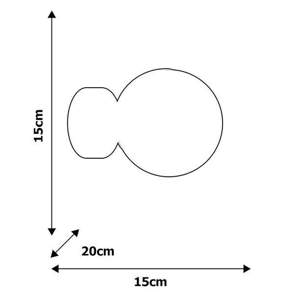 Kinkiet LAMPA ścienna SFERA WOOD MLP5423 Milagro szklana OPRAWA skandynawska kula ball biała drewno