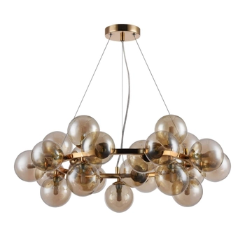 LAMPA wisząca DALLAS MOD548PL-25G Maytoni modernistyczna LAMPA szklany ZWIS molekuły kule balls złote bursztynowe