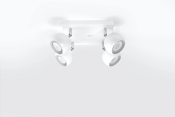 Plafon LAMPA sufitowa SL.0440 kwadratowa OPRAWA regulowane kule balls białe
