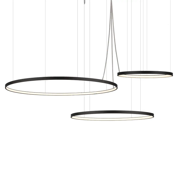 Pierścieniowa lampa wisząca Agari 5431 Shilo LED 82W 4000K natynkowa czarna