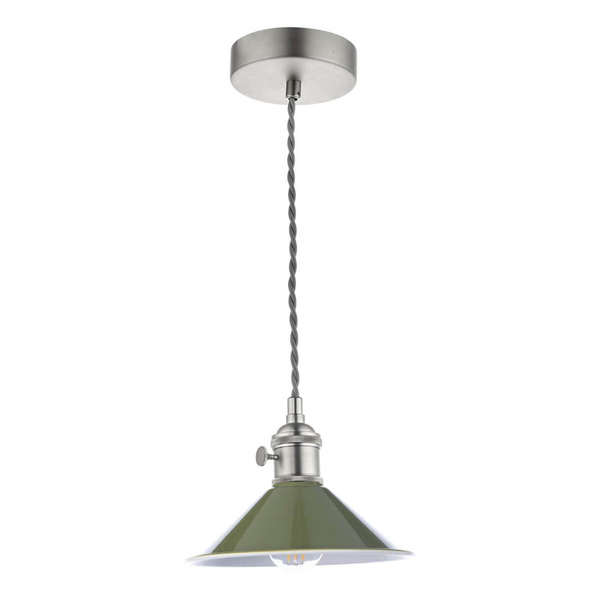 Antyczna lampa do kuchni Hadano HAD0161-07 Dar Lighting zielony szary