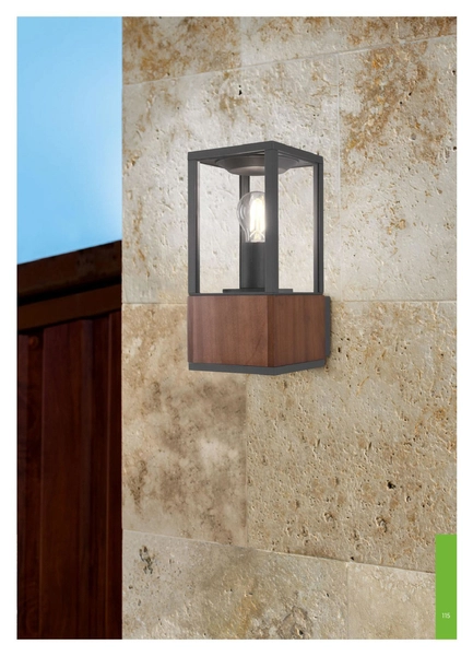 Elewacyjna LAMPA zewnętrzna GARONNE 201860130 Trio ogrodowa OPRAWA ścienna outdoor IP44 drewno