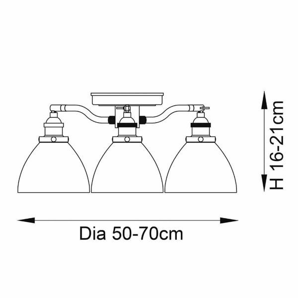 Lampa sufitowa Hansen 97247 Endon mosiądz przezroczysta