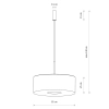 Nowoczesna wisząca lampa SANTANA 11653 do jadalni kremowa