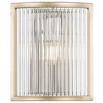 Klasyczna Lampa ścienna SERGIO W0528-01A-V6AC szklana kinkiet złoty