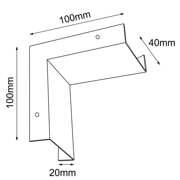 Narożnik do systemu modułowego Cube 1069 BROSline biały