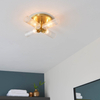 Łazienkowa lampa sufitowa Talo 96160 IP44 tuby mosiądz przezroczysty