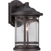 Ogrodowa LAMPA ścienna Marblehead QZ-MARBLEHEAD2-M Elstead Quoizel zewnętrzna OPRAWA elewacyjna outdoor z efektem deszczu IP44 brąz