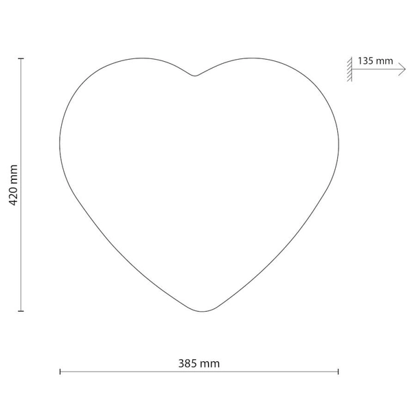 Nasufitowa lampa do przedpokoju Heart 757 serduszko beżowy