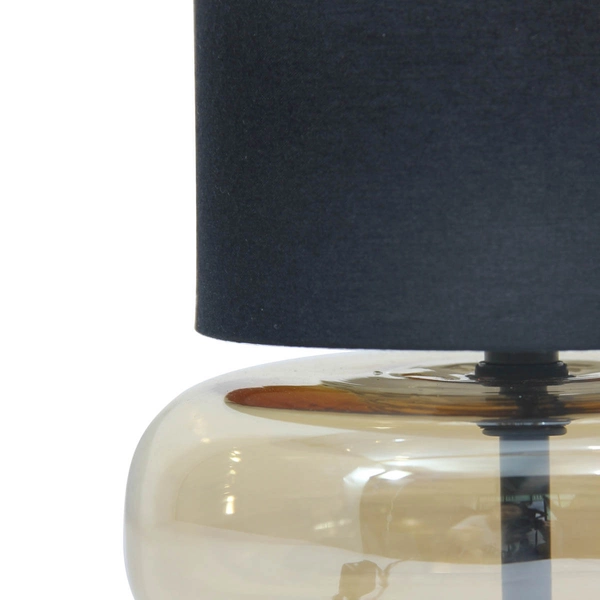 Stołowa lampka z abażurem Epiro TB-43648-BL-AMB Italux czarny bursztynowy