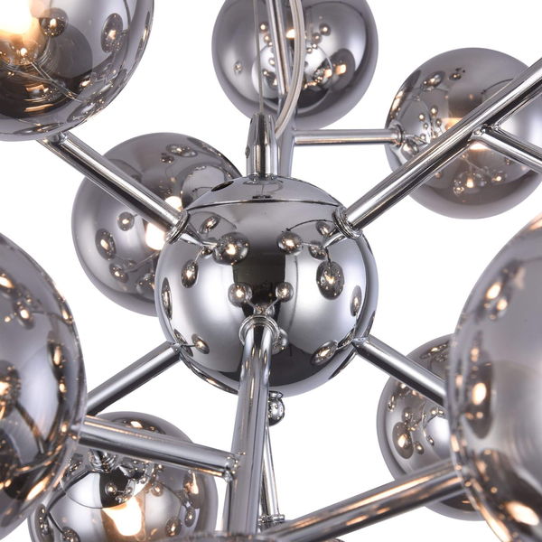 LAMPA wisząca DALLAS MOD545PL-24CH Maytoni modernistyczna OPRAWA molekuły ZWIS kule balls chrom przydymione