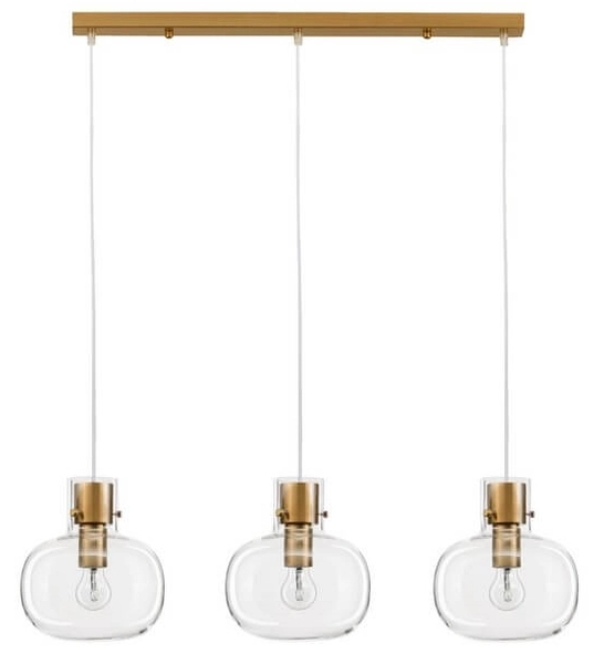 Kuchenna lampa wisząca Padre nad wyspę przezroczysta złota