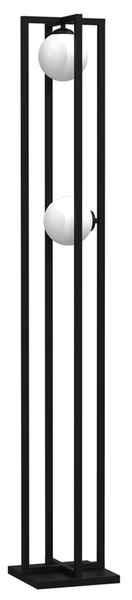 Podłogowa lampa stojąca Diego MLP8572 klatka czarna biała