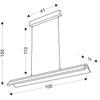 LAMPA wisząca CURACOA A0011-320 Candellux metalowa OPRAWA listwa LED 33W 4000K belka ZWIS podłużny brązowy