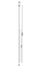 Metalowa lampa wisząca Scop 5012S1203 Elkim LED 1W 4000K podłużna czarna