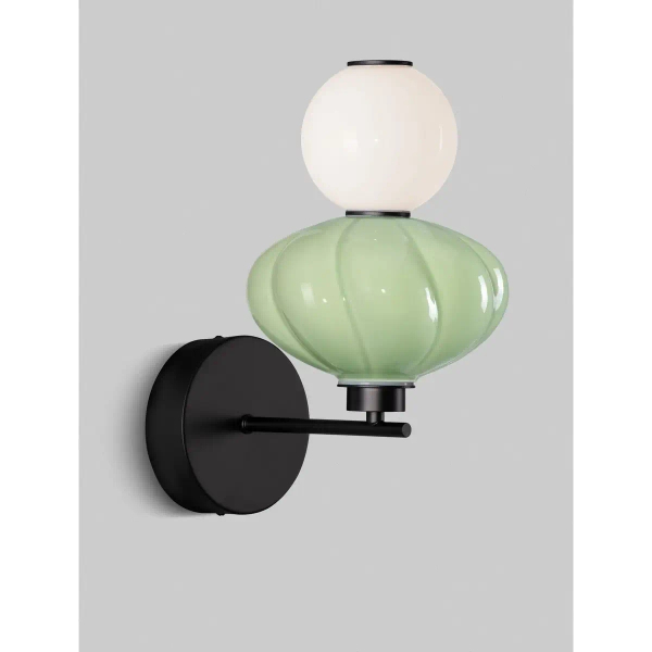 Szklana lampa ścienna do salonu CASURNO LE45226 LED 8W 3000K zielona