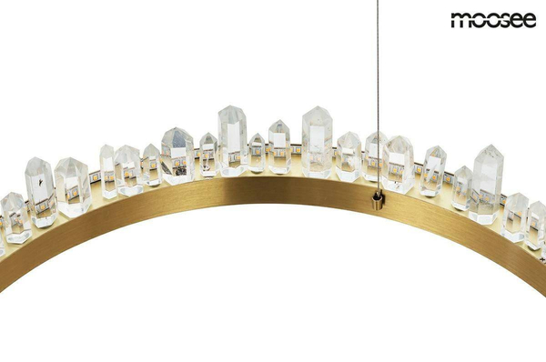 Lampa wisząca Nenufar MSE010100125 glamour kryształowa złota