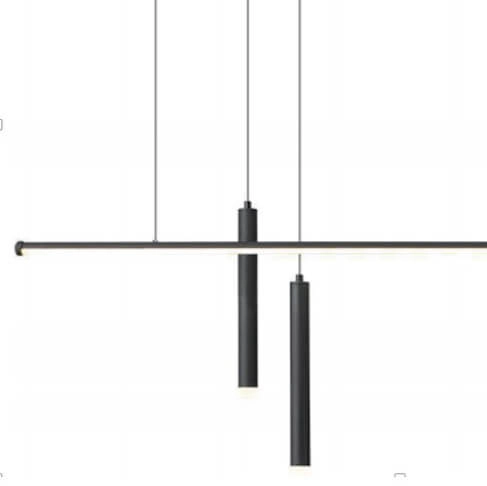 Lampa wisząca Linet CGLINET1 COPEL LED 18W 3000K loftowa tubki czarna