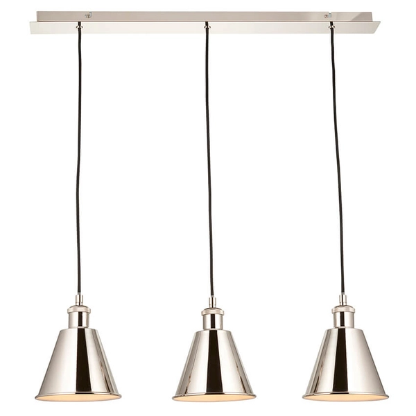 Stożkowa lampa wisząca nad wyspę Hal 97839 retro srebrny