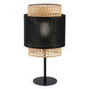 Ażurowa lampka nocna Boho 5567 TK Lighting ratanowa czarna słomkowa