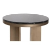 Okrągły stolik kawowy HARPER MM001501100389 czarny złoty dekor marmuru 55cm