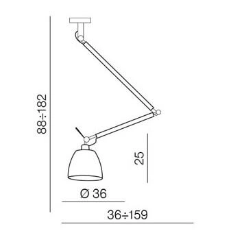 Metalowa lampa wisząca Zyta AZ2304+AZ2596 Azzardo regulowany chrom