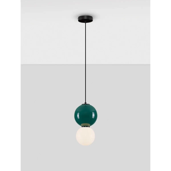 Porcelanowa lampa wisząca kula JORELIA LE45253 LED 6W 3000K zielona biała
