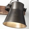Kinkiet ścienny loft Plow 82110/46  do sypialni drewniany czarny
