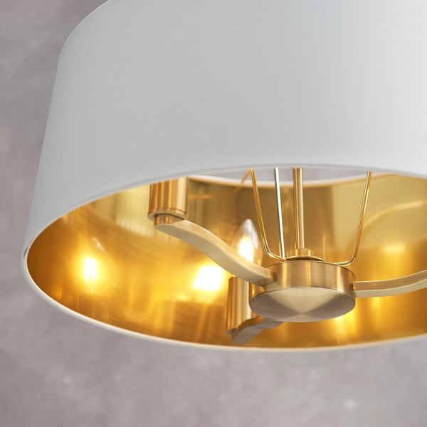 Wisząca lampa Harvey 67667 Endon na łańcuchu do jadalni biały złoty