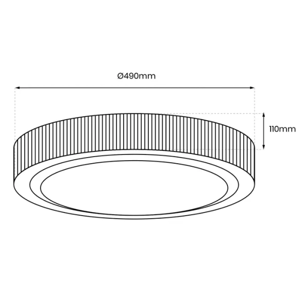 Sufitowy plafon do jadalni MIRI ML8498 490mm LED 34W 4000K biały