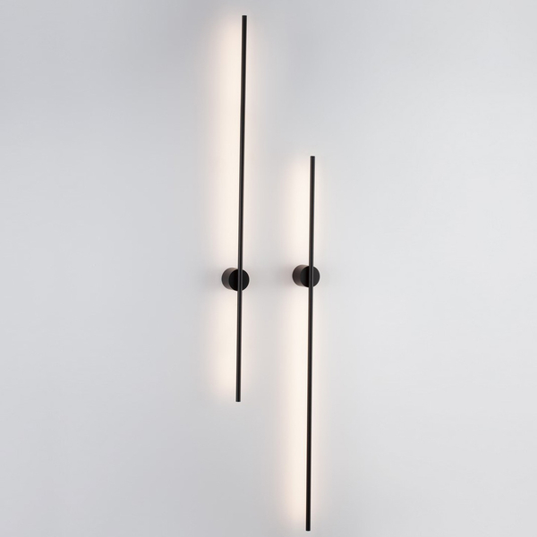 Ledowy kinkiet metalowy Tunja LE42606 czarny 20W 3000K lampa do salonu