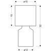 Stołowa lampka ceramiczna Iner 41-79848 abażurowa biała