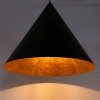 Zwisająca lampa nad blat VESUVIO 41045  stożek regulowany czarny miedziany