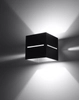 Kinkiet LAMPA ścienna SL.0204 metalowa OPRAWA kostka cube przyścienna czarna
