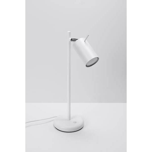 Biurkowa lampa stojąca SL.1090 regulowana do gabinetu biała
