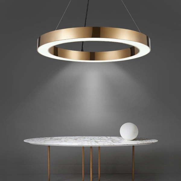 Metalowy ring Circle ST-8848-80 black Step LED 80W 3000K podwieszany tytanowy