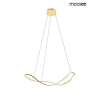 Lampa wisząca falista WAVES złota MSE1501100594 1xLED 28W 3000K metalowa