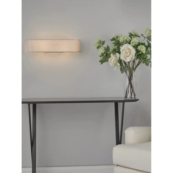 Prostokątny kinkiet do salonu Ronda RON092 podłużny beżowy