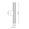 Podłużna lampa na ścianę VENA LP-1010/1W-45 GD LED 8W CCT IP44 złoty