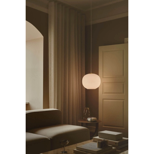 Szklana lampa wisząca Navone 2420103001 kula ball biały