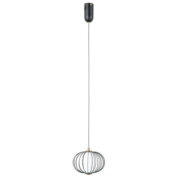 Kulista lampa wisząca Rabel PND-344221-1-BK LED 5W 3000K nad stół czarny