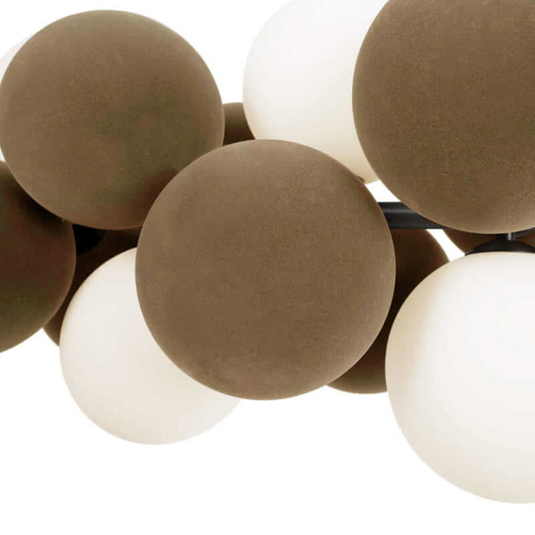 Wisząca lampa molekułowa Vino ABR-GRAPPA-H-B nad stół kule szare białe