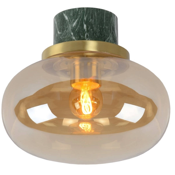 Plafoniera LAMPA sufitowa LORENA 03140/23/62 Lucide szklana OPRAWA kula ball IP44 złota zielona